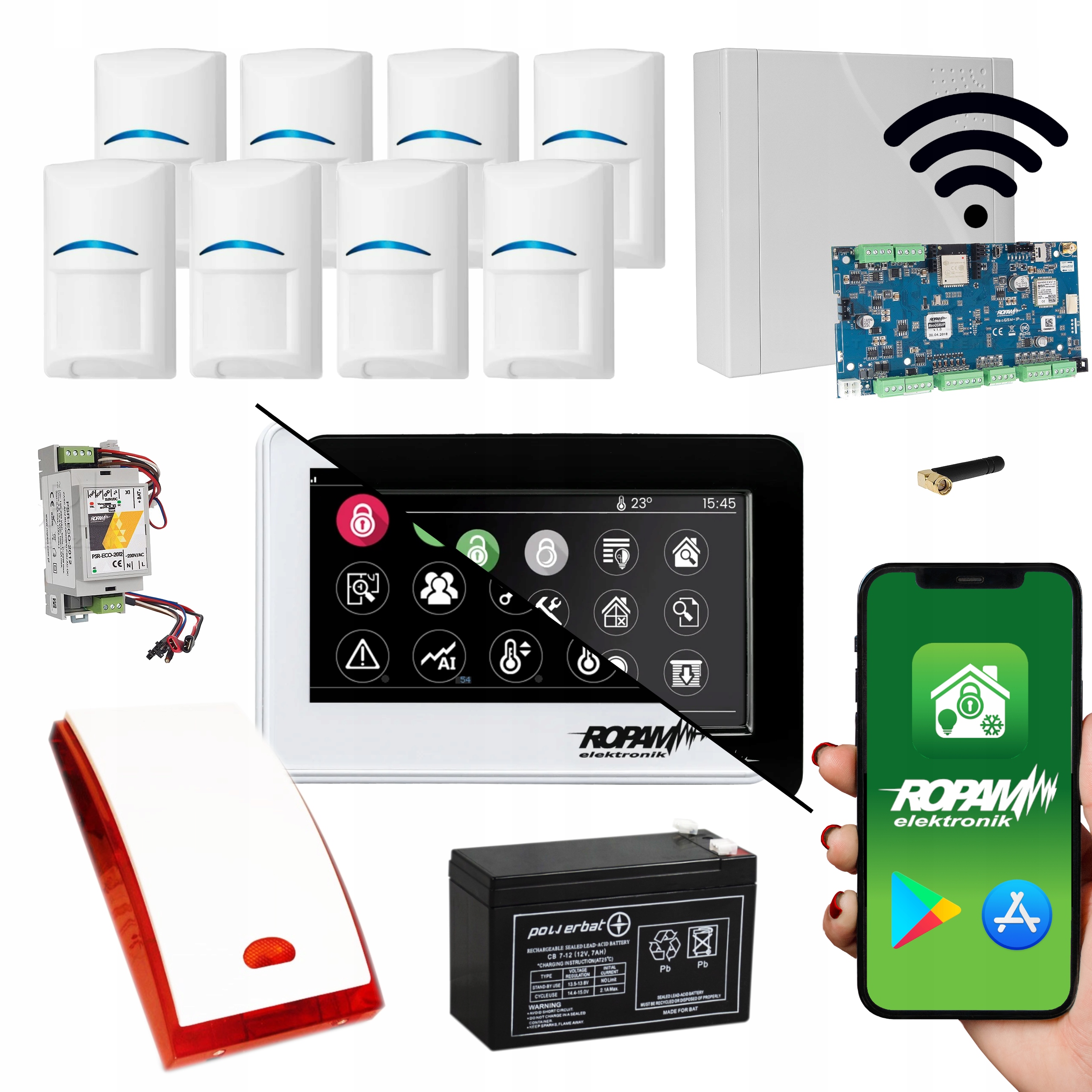 Zabezpečovacia ústredňa Ropam NeoGSM-IP-SET